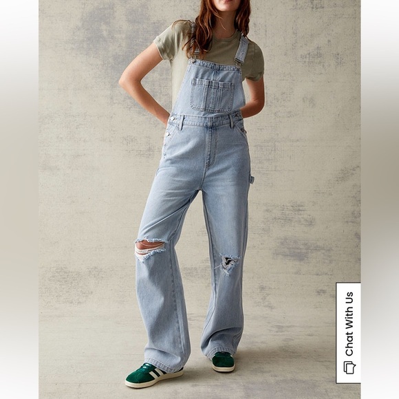 PacSun Classic Light Blue Denim Overalls - Picture 7 of 7
